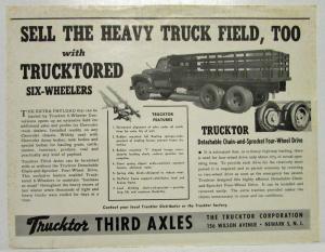 1950-1955 Chevrolet Truck Trucktor Third Axle Ad Sheet