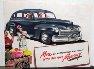 1947 Mercury Dealer Color Sales Brochure More With Mercury Original Folder