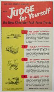1955 Chevrolet New Task-Force Trucks Sales Brochure with Featurama Ballot