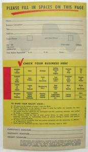1955 Chevrolet New Task-Force Trucks Sales Brochure with Featurama Ballot
