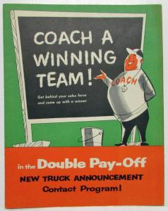 1956 Chevrolet Truck Coach a Winning Team Dealer Training Sales Folder