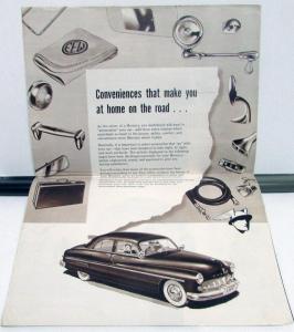 1949 Mercury Accessories Dealer Sales Brochure Mailer Folder Options Original