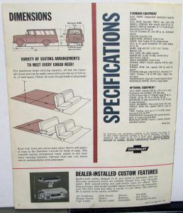 1962 Chevrolet Suburban Carryalls Sales Folder Original