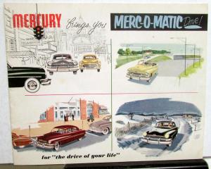 1951 Mercury Dealer Sales Brochure Merc-O-Matic Drive Original