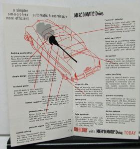 1951 Mercury Dealer Sales Pocket Brochure Merc-O-Matic Original