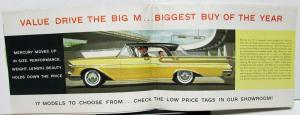 1957 Mercury Dealer Sales Mailer Folder Dream-Car Design Full Line Large