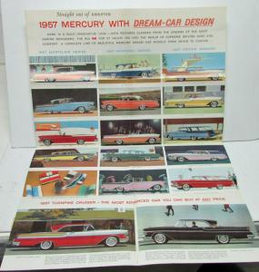 1957 Mercury Dealer Sales Mailer Folder Dream-Car Design Full Line Large