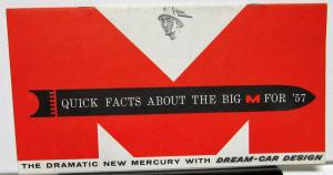 1957 Mercury Dealer Sales Brochure Quick Facts Features Specs Big M