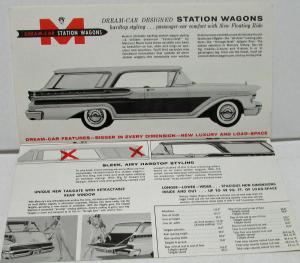 1957 Mercury Dealer Sales Brochure Quick Facts Features Specs Big M