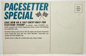 1967 Chevrolet Fleetside Pickup Pacesetter Special Sale Postcard