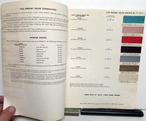 1958 Mercury Color Paint Chips DuPont Leaflets Original