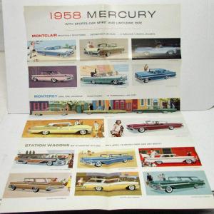 1958 Mercury Sales Brochure Show Folder 4 Great Series Original Smaller Version