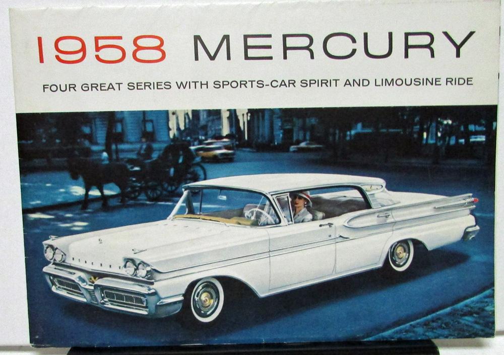 1958 Mercury Dealer Sales Brochure SHOW Folder Mailer Limousine Ride Original