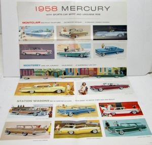 1958 Mercury Dealer Sales Brochure SHOW Folder Mailer Limousine Ride Original