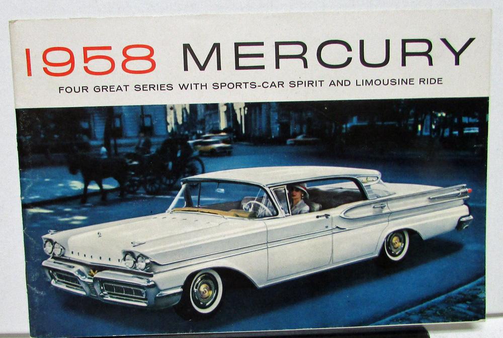 1958 Mercury Dealer Sales Brochure Catalog Full Line Original