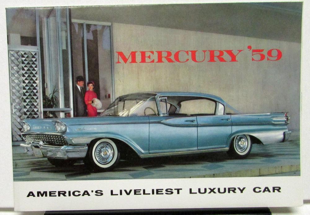 1959 Mercury Dealer Sales Folder America's Liveliest Luxury Car M59 104