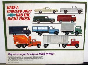 1968 Chevrolet Job Tamer Trucks Custom Feature Accessories Sales Brochure