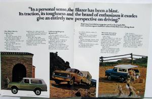 1971 Chevrolet Blazer 2 & 4 WD Color Sales Brochure Original