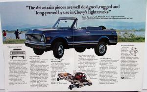 1971 Chevrolet Blazer 2 & 4 WD Color Sales Brochure Original