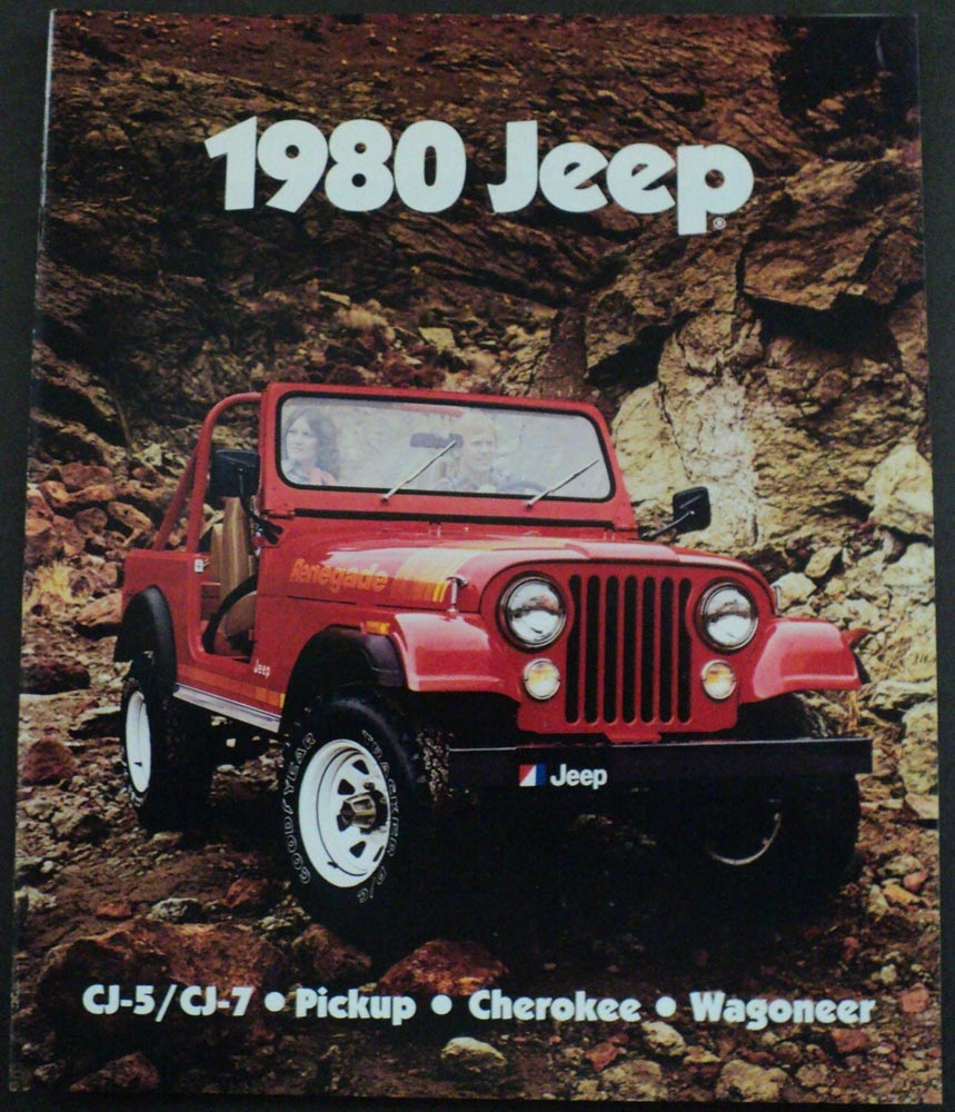 1980 Jeep CJ5 CJ7 Pickup Cherokee Wagoneer Sales Brochure Laredo Eagle Renegade