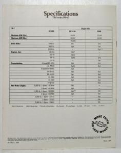 1971 Chevrolet Trucks Conventional Series and Tilt Series Sales Brochure