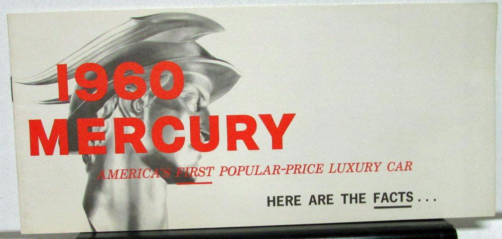 1960 Mercury Dealer Sales Brochure Facts Features Options Original