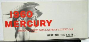1960 Mercury Dealer Sales Brochure Facts Features Options Original