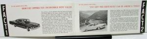 1960 Mercury Dealer Sales Brochure Facts Features Options Original