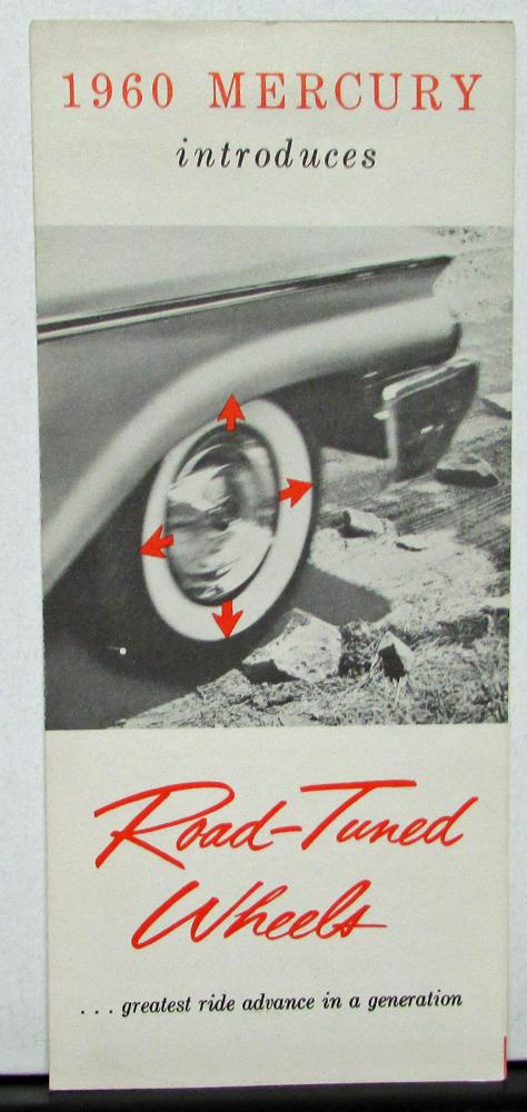 1960 Mercury Dealer Sales Brochure Folder Road-Tuned Wheels