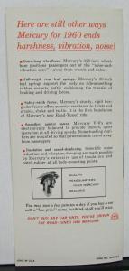 1960 Mercury Dealer Sales Brochure Folder Road-Tuned Wheels