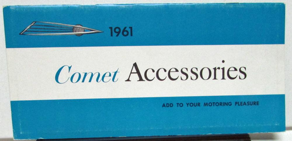 1961 Mercury Comet Dealer Accessories Sales Brochure Options Original