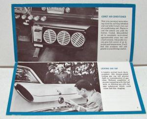 1961 Mercury Comet Dealer Accessories Sales Brochure Options Original
