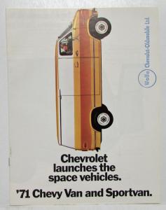1971 Chevrolet Van & Sportvan Sales Brochure Canadian Version