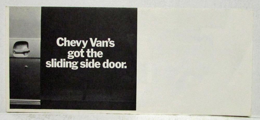 1971 Chevrolet Chevy Vans Got the Sliding Door Sales Trifold