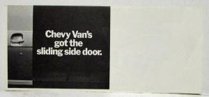 1971 Chevrolet Chevy Vans Got the Sliding Door Sales Trifold