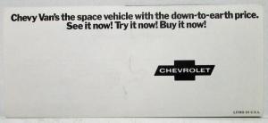 1971 Chevrolet Chevy Vans Got the Sliding Door Sales Trifold