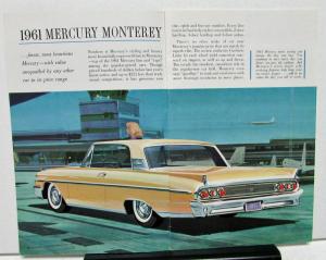 1961 Mercury Sales Brochure Mailer Buyers Guide Features Prices Full Line