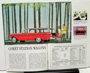 1961 Mercury Sales Brochure Mailer Buyers Guide Features Prices Full Line