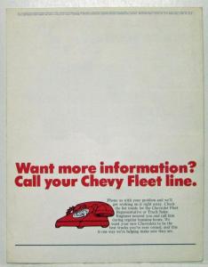 1972 Chevrolet Trucks Good News For You Fleet Sales Mailer Folder