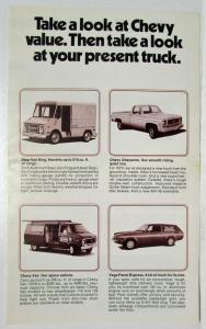 1973 Chevrolet Big Value Chevy Pickups Sales Mailer Folder