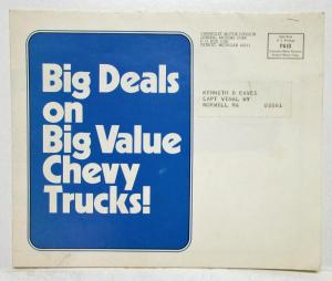 1973 Chevrolet Big Deals on Big Value Chevy Trucks Sales Mailer Folder