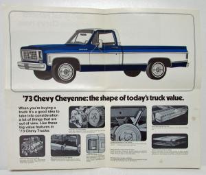 1973 Chevrolet Big Deals on Big Value Chevy Trucks Sales Mailer Folder