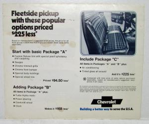 1973 Chevrolet Big Deals on Big Value Chevy Trucks Sales Mailer Folder