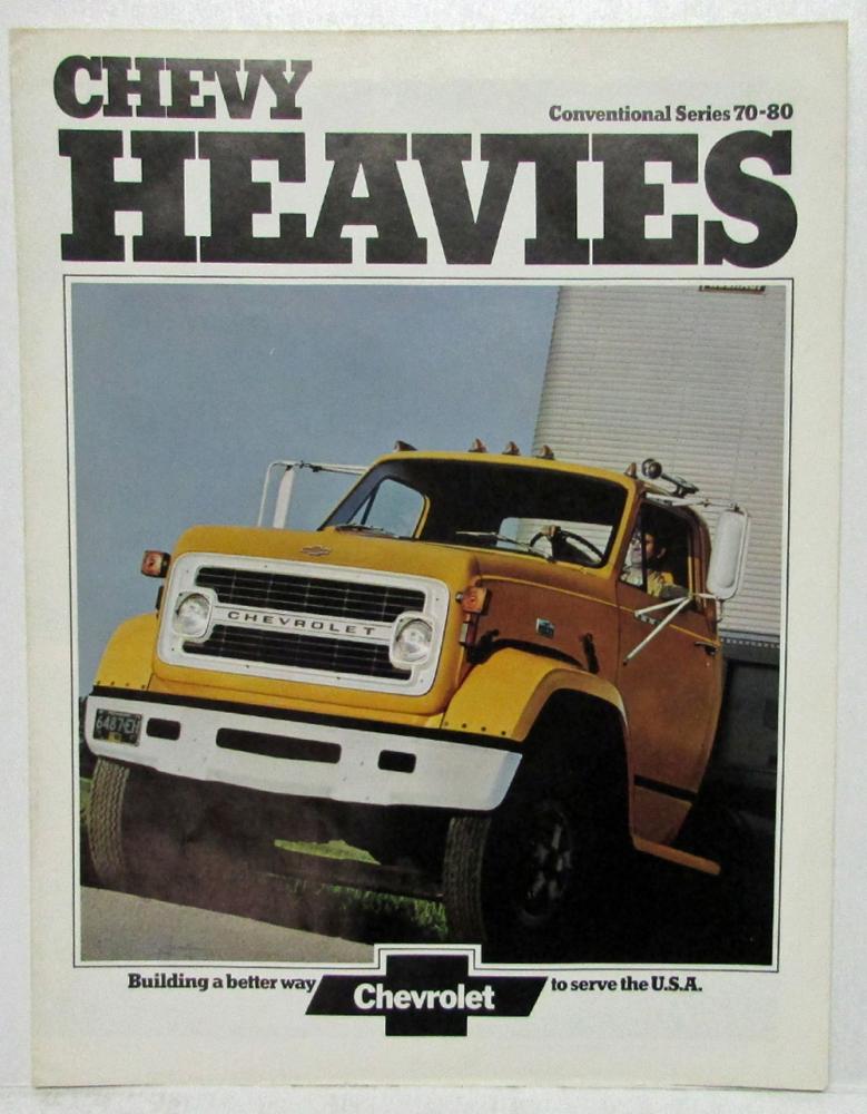 1974 Chevrolet Heavies Series 70 80 HV HM JV JM Truck Sales Folder Original