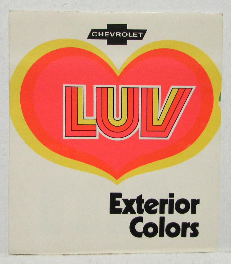 1977 Chevrolet Luv Factory Exterior Colors Sales Folder Original