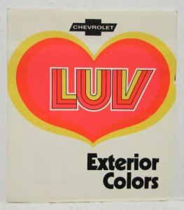 1977 Chevrolet Luv Factory Exterior Colors Sales Folder Original