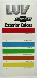 1977 Chevrolet Luv Factory Exterior Colors Sales Folder Original