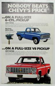 1975 Chevrolet Nobody Beats Chevys Price on Trucks Like These Sales Folder