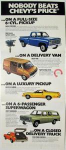 1975 Chevrolet Nobody Beats Chevys Price on Trucks Like These Sales Folder