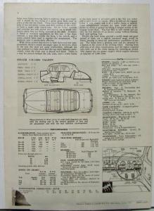 1953 Singer 1500 Saloon Car Road Test Reprint The AUTOCAR folder original